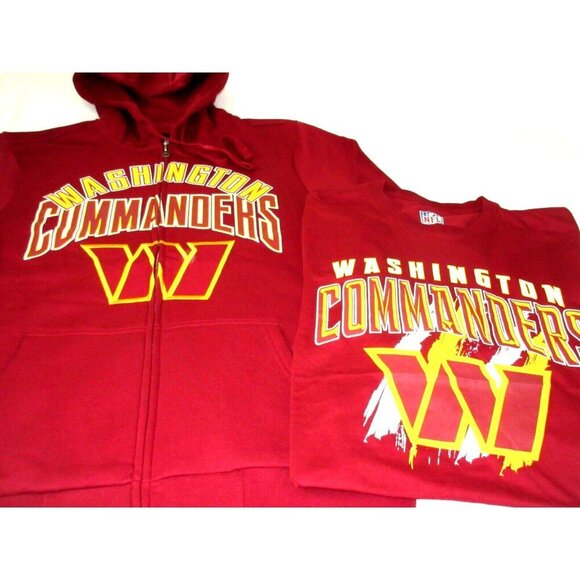 Washington Commanders NFL G-III Men's Hoodie T Shirt Combo Burgundy Gold NWT